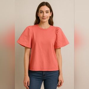 A new day Coral Short Sleeve Top